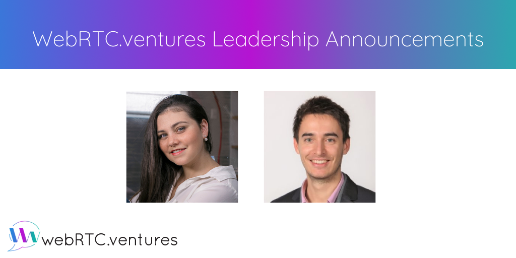 WebRTC.ventures is pleased to announce the promotion of Mariana Lopez from Director of Products to Chief Operating Officer and Alberto Gonzalez Trastoy from Senior WebRTC Sales Engineer to Chief Technical Officer.